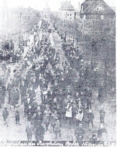 Begräbnis der Revolutionsopfer im März 1919 in Sömmerda